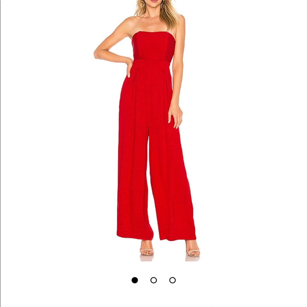 Endless Rose Strapless Red Jumpsuit